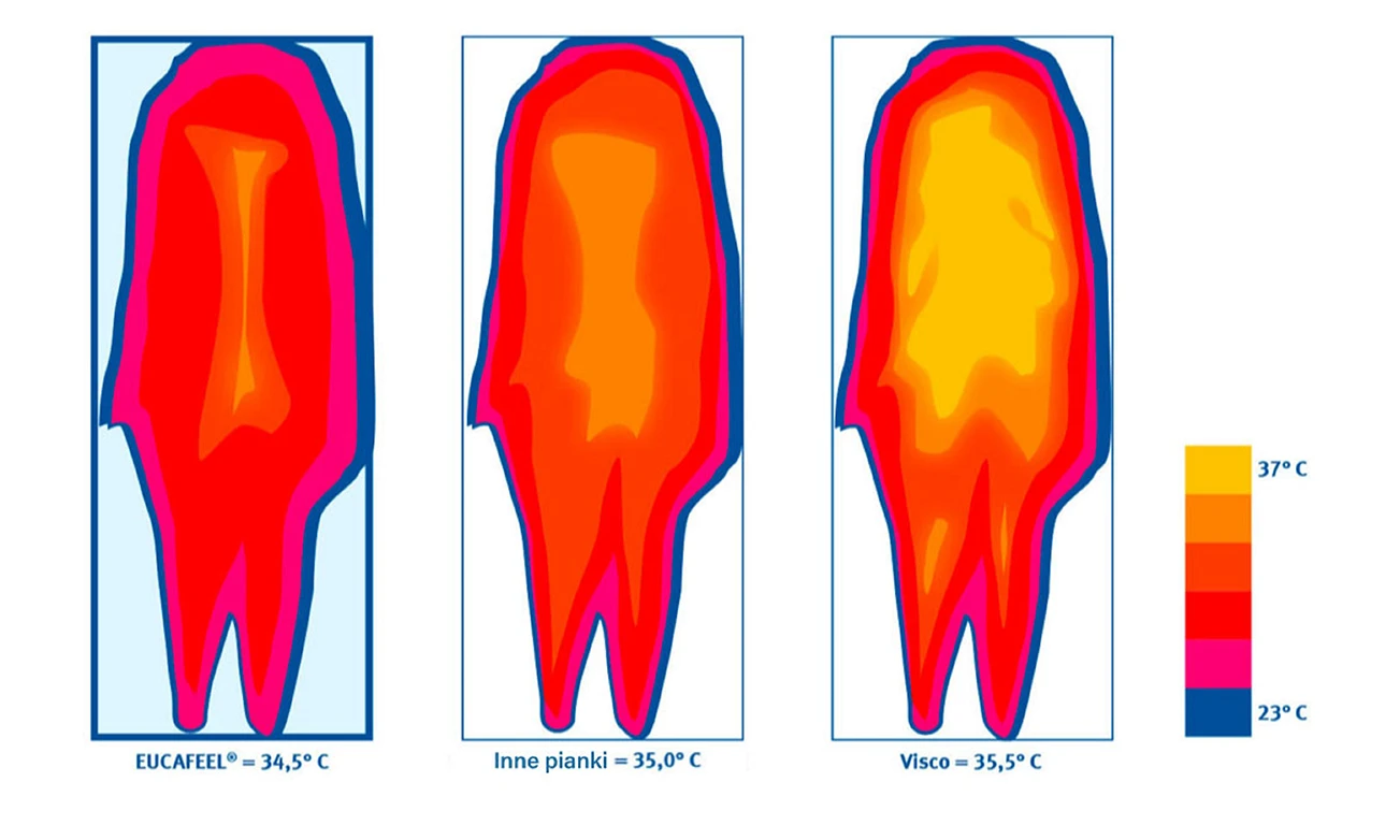 Materac piankowy DREAMER LUX SOLID GREEN, REVINE PURPLE, EUCAFEEL, HR
